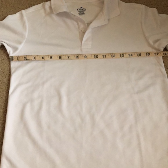 BOYS - CHAPS White Polo Shirt - Size 14/16 Regular - Picture 5 of 5
